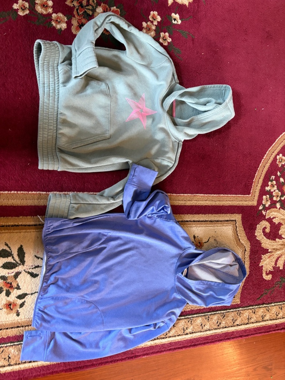 Girls size 14 Casual Hooded Sweatshirts - Mint Green & Periwinkle